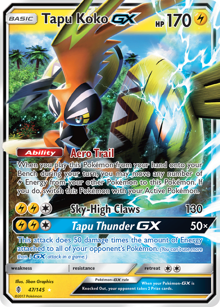 Tapu Koko GX (47/145) [Sun & Moon: Guardians Rising] - Waypoint Games CA