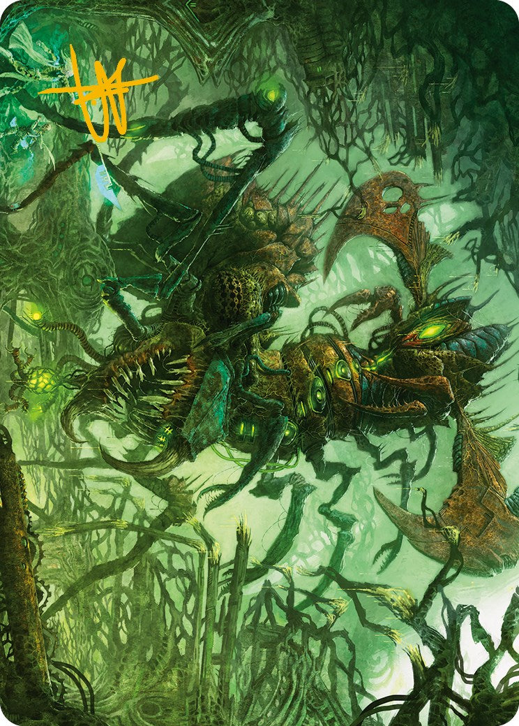 Skyscythe Engulfer Art Card (Gold-Stamped Signature) [Phyrexia: All Will Be One Art Series] - Waypoint Games CA