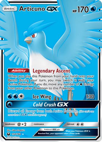 Articuno GX (154/168) [Sun & Moon: Celestial Storm] - Waypoint Games CA