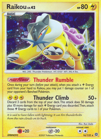 Raikou (16/132) [Diamond & Pearl: Secret Wonders] - Waypoint Games CA