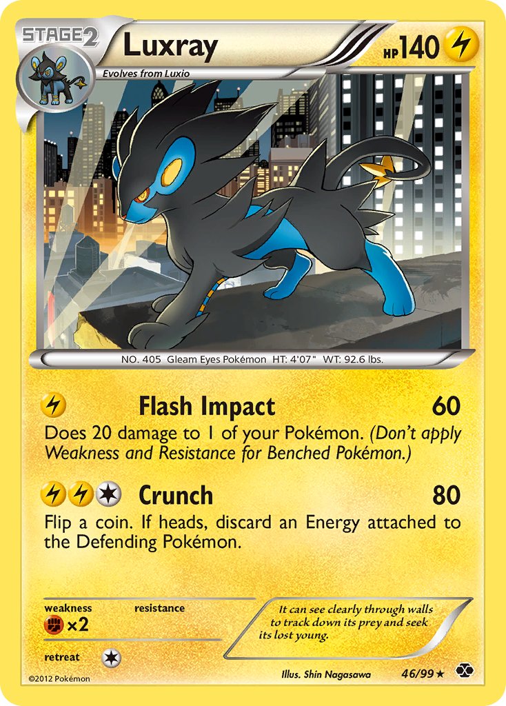 Luxray (46/99) (Cracked Ice Holo) (Blister Exclusive) [Black & White: Next Destinies] - Waypoint Games CA
