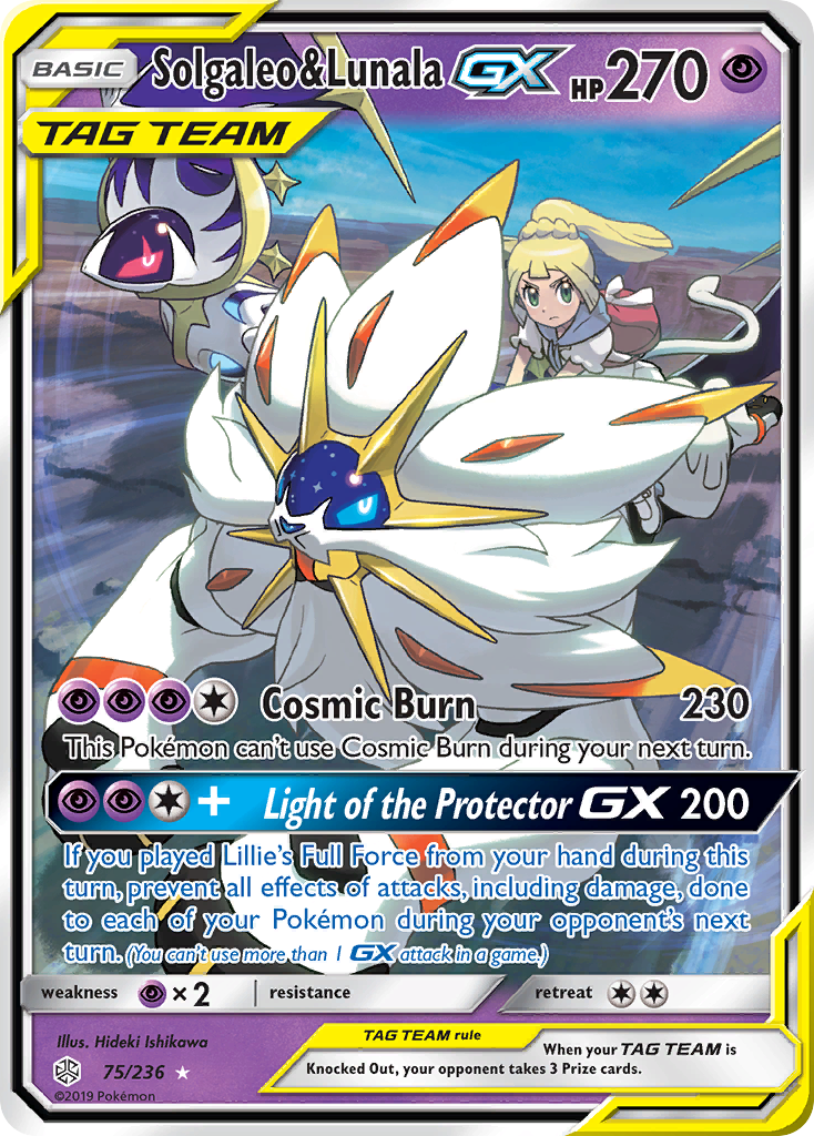 Solgaleo & Lunala GX (75/236) [Sun & Moon: Cosmic Eclipse] - Waypoint Games CA