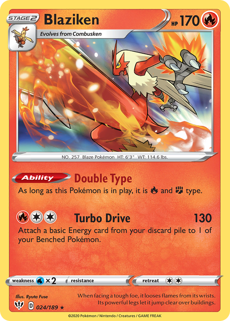 Blaziken (024/189) [Sword & Shield: Darkness Ablaze] - Waypoint Games CA
