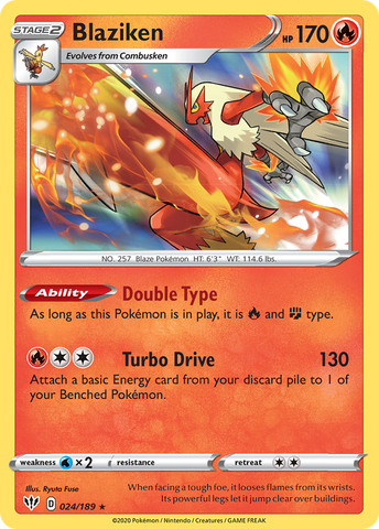 Blaziken (024/189) [Sword & Shield: Darkness Ablaze] - Waypoint Games CA