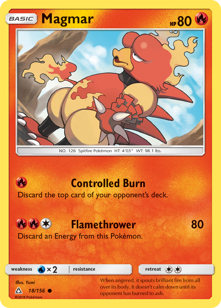 Magmar (18/156) [Sun & Moon: Ultra Prism] - Waypoint Games CA