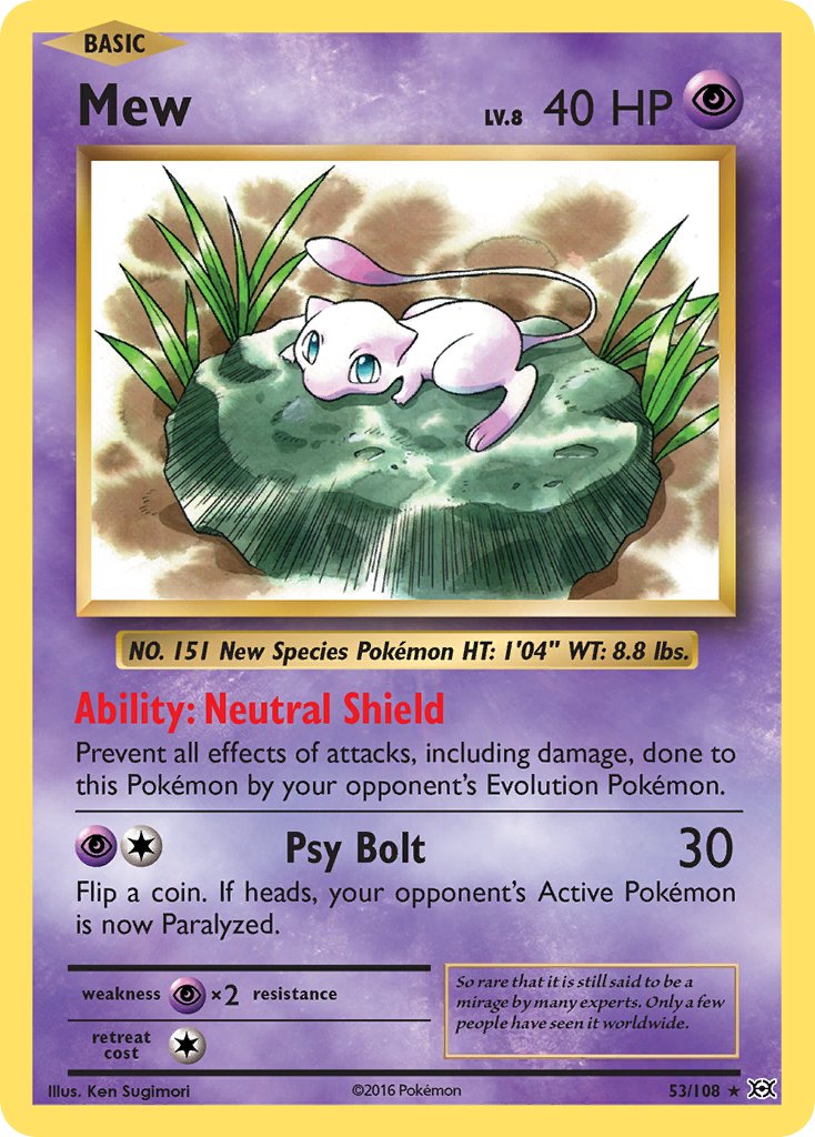 Mew (53/108) (Theme Deck Exclusive) [XY: Evolutions] - Waypoint Games CA