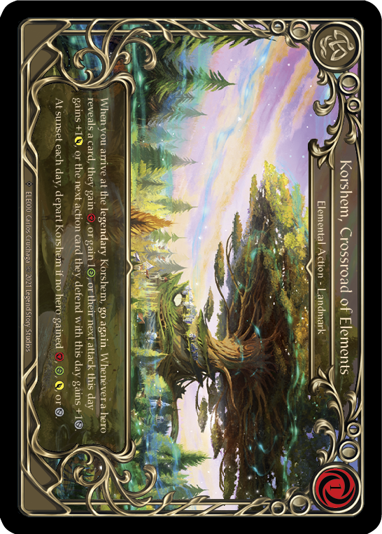 Korshem, Crossroad of Elements [U-ELE000] (Tales of Aria Unlimited)  Unlimited Rainbow Foil - Waypoint Games CA