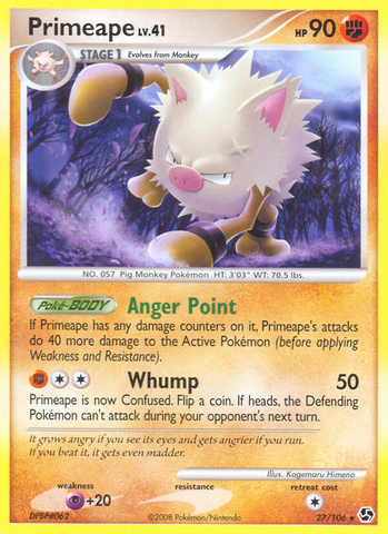 Primeape (27/106) [Diamond & Pearl: Great Encounters] - Waypoint Games CA