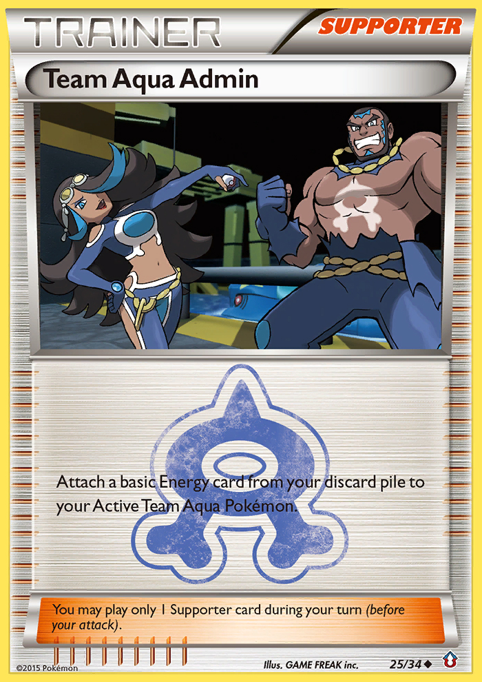 Team Aqua Admin (25/34) [XY: Double Crisis] - Waypoint Games CA