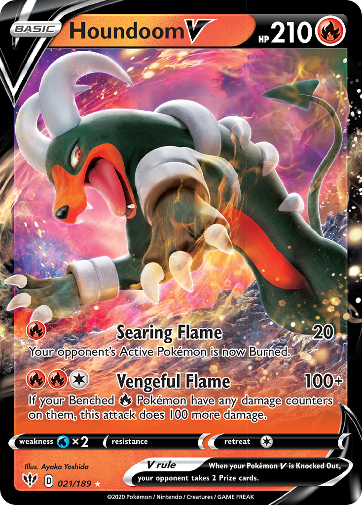 Houndoom V (021/189) [Sword & Shield: Darkness Ablaze] - Waypoint Games CA
