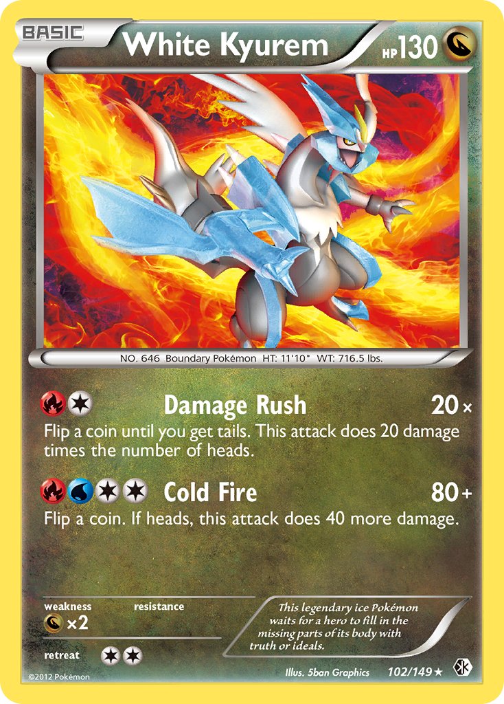 White Kyurem (102/149) (Theme Deck Exclusive) [Black & White: Boundaries Crossed] - Waypoint Games CA
