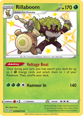 Rillaboom (SV006/SV122) [Sword & Shield: Shining Fates] - Waypoint Games CA