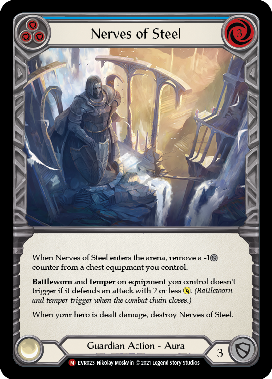 Nerves of Steel [EVR023] (Everfest)  1st Edition Rainbow Foil - Waypoint Games CA