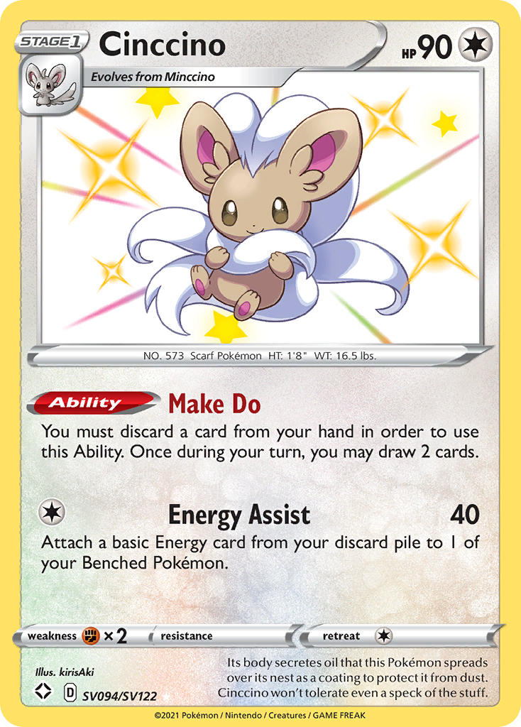 Cinccino (SV094/SV122) [Sword & Shield: Shining Fates] - Waypoint Games CA