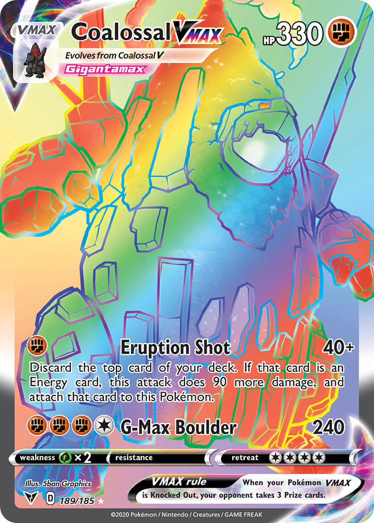 Coalossal VMAX (189/185) [Sword & Shield: Vivid Voltage] - Waypoint Games CA