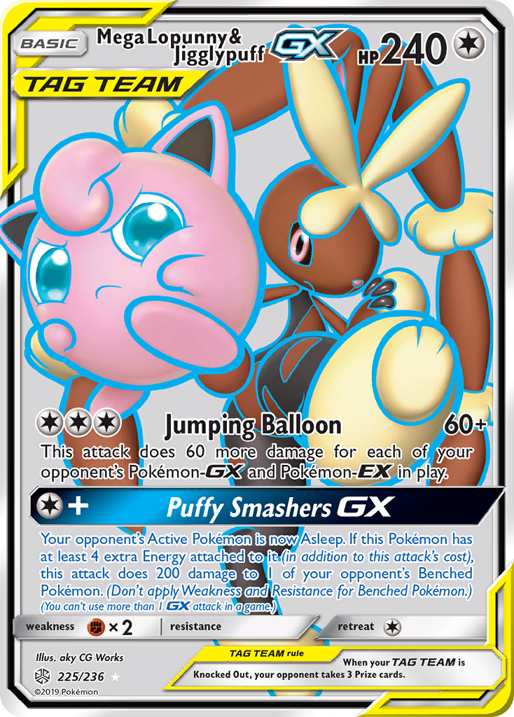Mega Lopunny & Jigglypuff GX (225/236) [Sun & Moon: Cosmic Eclipse] - Waypoint Games CA