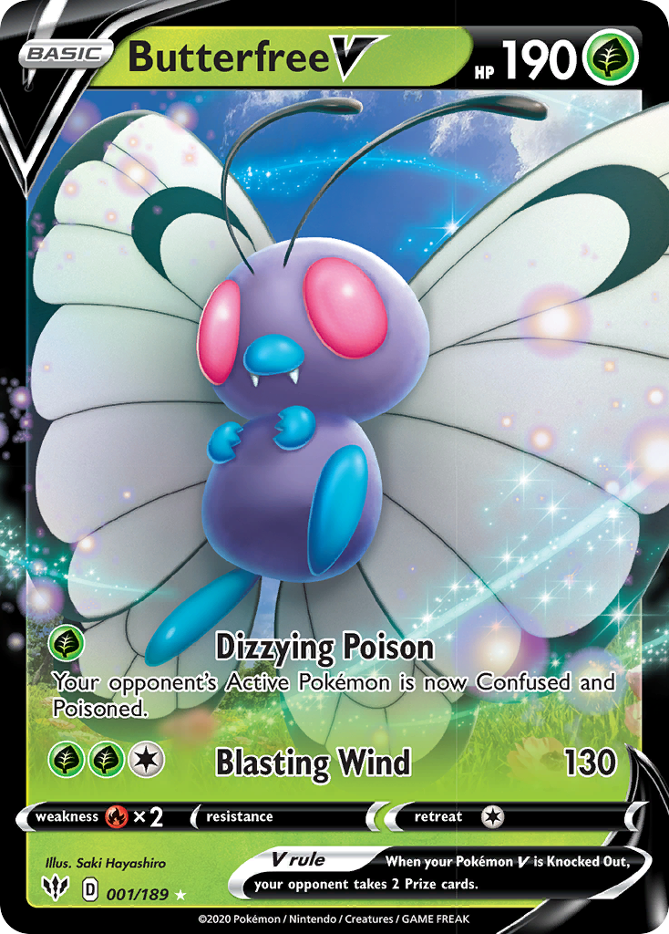 Butterfree V (001/189) [Sword & Shield: Darkness Ablaze] - Waypoint Games CA