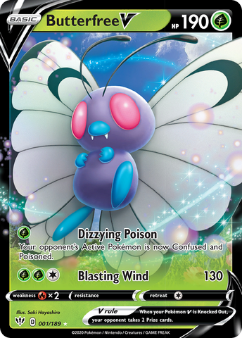 Butterfree V (001/189) [Sword & Shield: Darkness Ablaze] - Waypoint Games CA