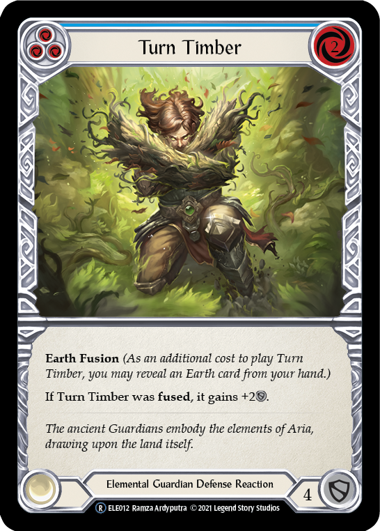 Turn Timber (Blue) [U-ELE012] (Tales of Aria Unlimited)  Unlimited Rainbow Foil - Waypoint Games CA
