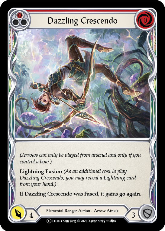 Dazzling Crescendo (Red) [U-ELE053] (Tales of Aria Unlimited)  Unlimited Rainbow Foil - Waypoint Games CA