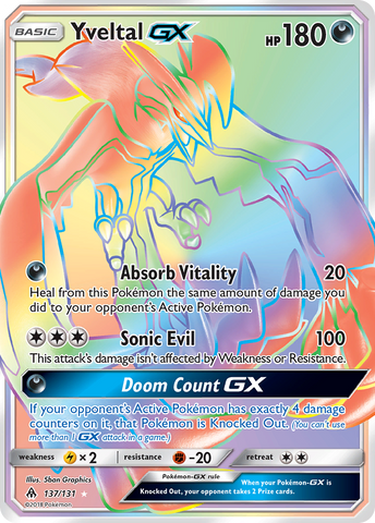 Yveltal GX (137/131) [Sun & Moon: Forbidden Light] - Waypoint Games CA