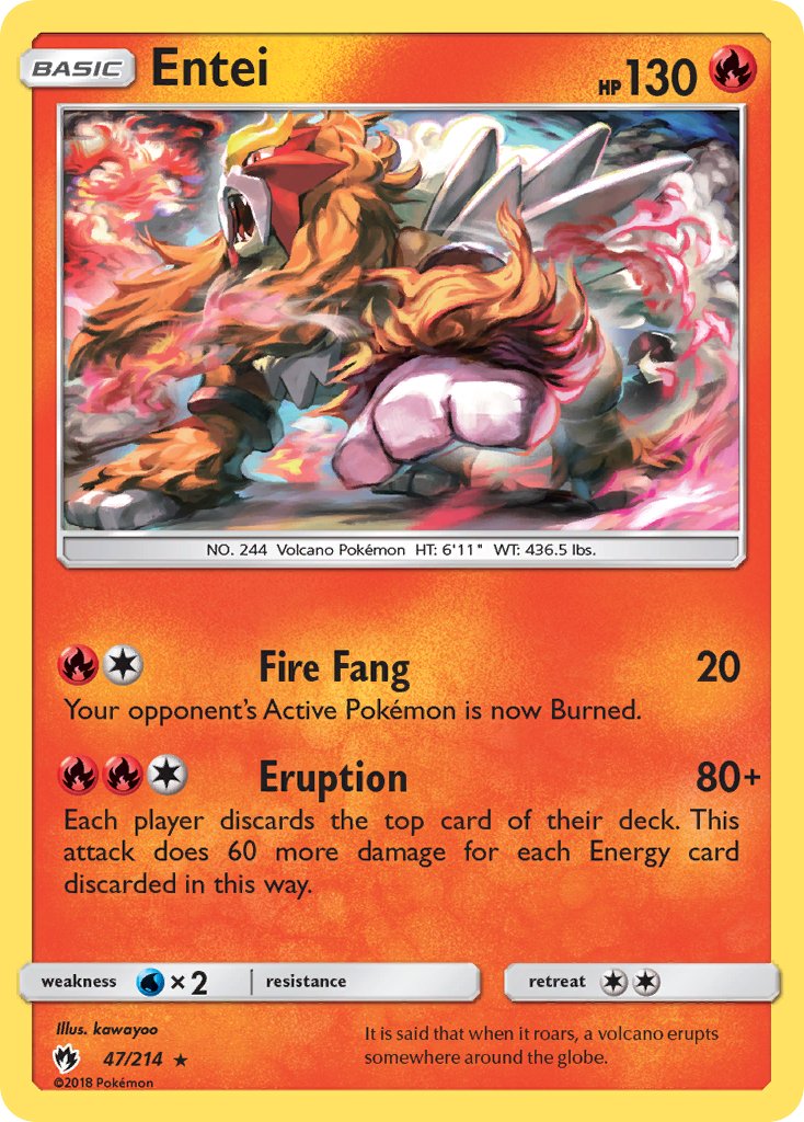 Entei (47/214) (Theme Deck Exclusive) [Sun & Moon: Lost Thunder] - Waypoint Games CA