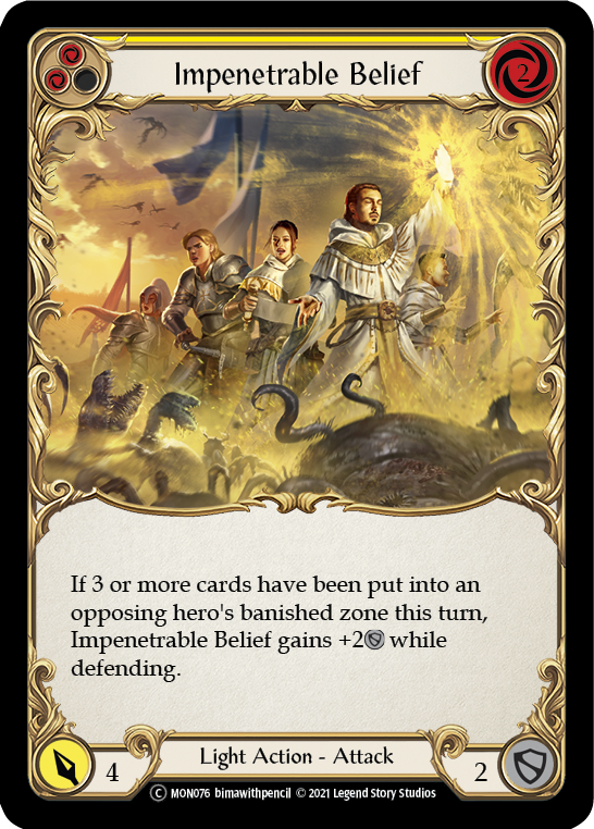 Impenetrable Belief (Yellow) [U-MON076] (Monarch Unlimited)  Unlimited Normal - Waypoint Games CA