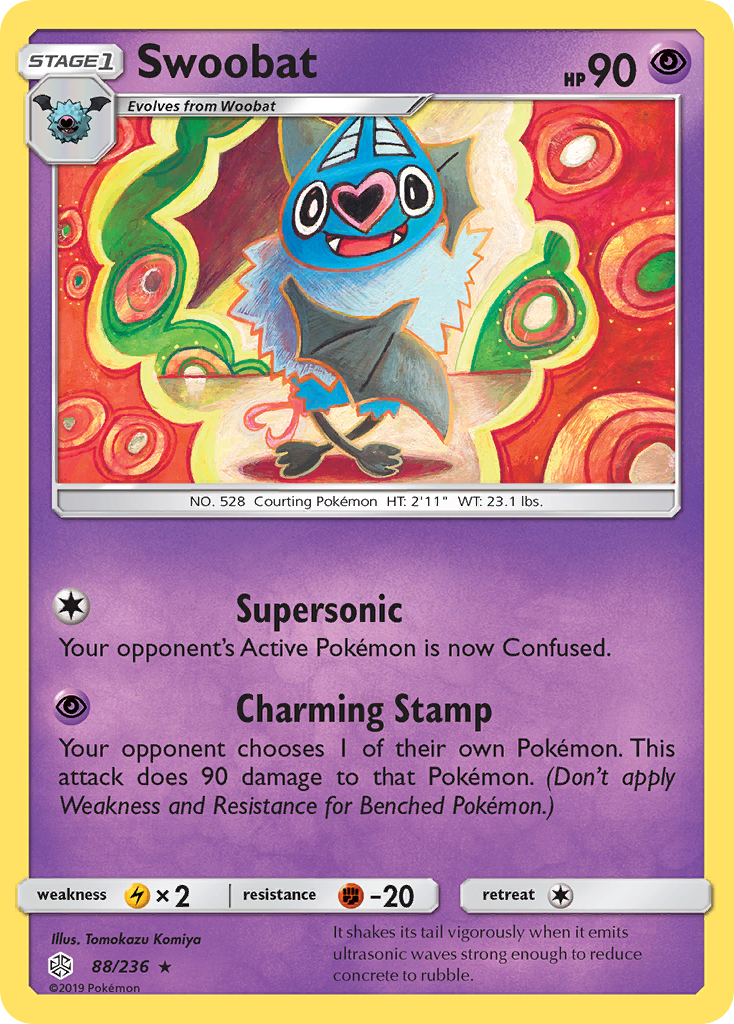 Swoobat (88/236) [Sun & Moon: Cosmic Eclipse] - Waypoint Games CA