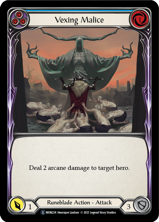 Vexing Malice (Blue) [U-MON234] (Monarch Unlimited)  Unlimited Normal - Waypoint Games CA