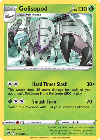 Golisopod (018/189) [Sword & Shield: Darkness Ablaze] - Waypoint Games CA