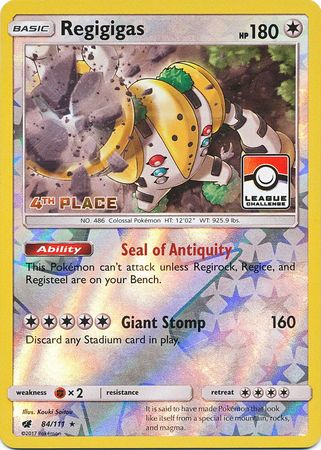 Regigigas (84/111) (League Promo 4th Place) [Sun & Moon: Crimson Invasion] - Waypoint Games CA