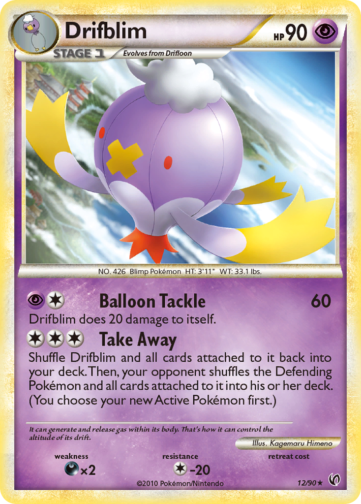 Drifblim (12/90) [HeartGold & SoulSilver: Undaunted] - Waypoint Games CA