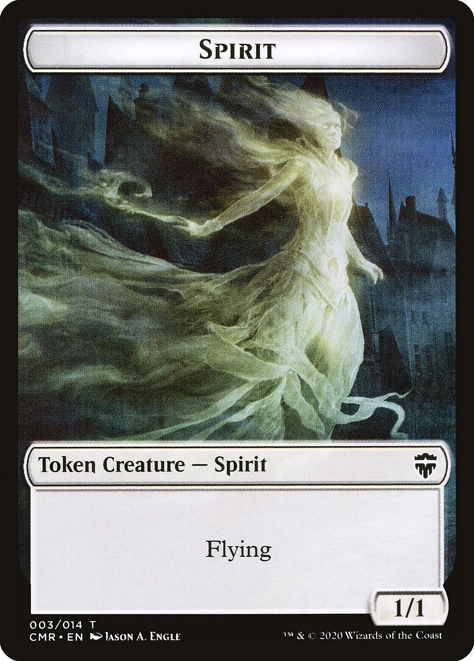 Spirit // Zombie Double-Sided Token [Commander Legends Tokens]