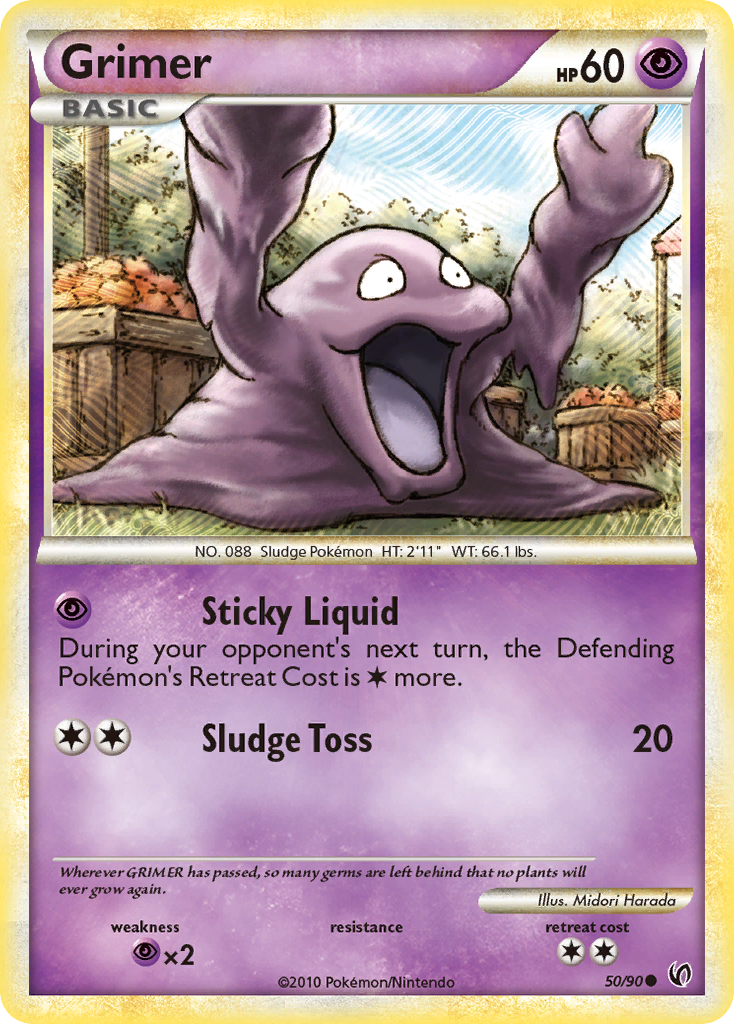 Grimer (50/90) [HeartGold & SoulSilver: Undaunted] - Waypoint Games CA