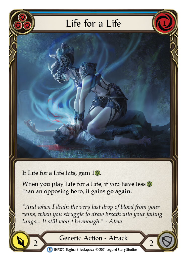 Life for a Life (Blue) [1HP370] (History Pack 1) - Waypoint Games CA