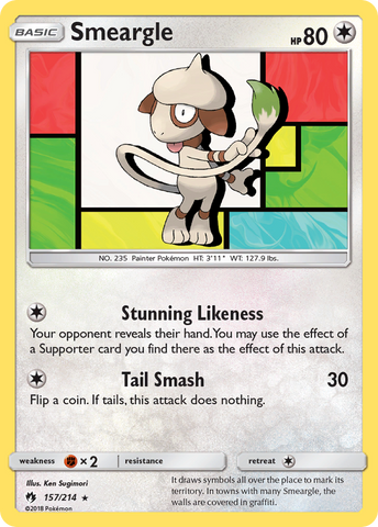 Smeargle (157/214) [Sun & Moon: Lost Thunder] - Waypoint Games CA