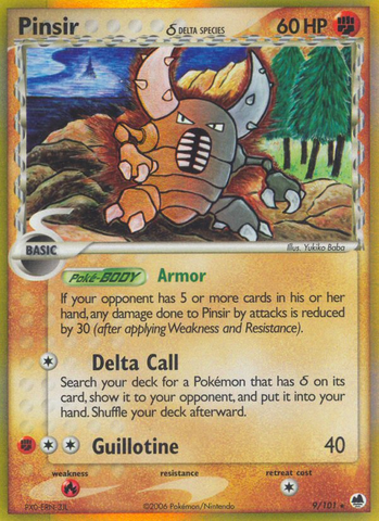 Pinsir (9/101) (Delta Species) [EX: Dragon Frontiers] - Waypoint Games CA
