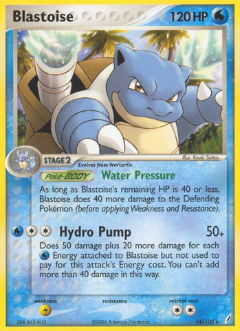 Blastoise (14/100) (Theme Deck Exclusive) [EX: Crystal Guardians] - Waypoint Games CA