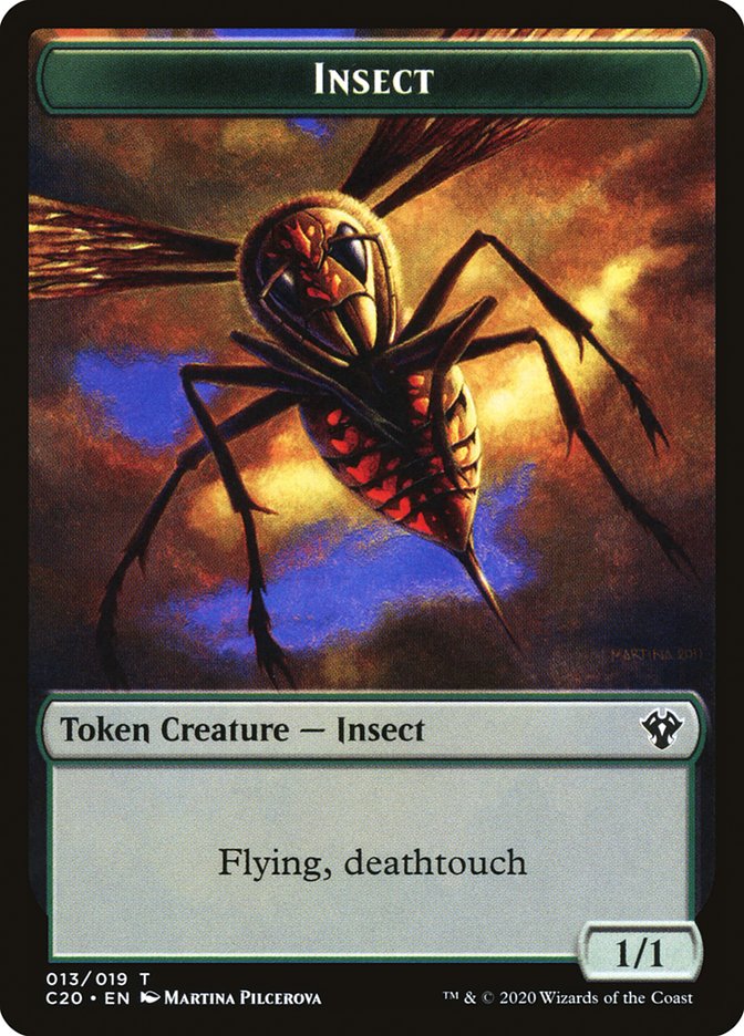 Spirit // Insect (013) Double-Sided Token [Commander 2020 Tokens]