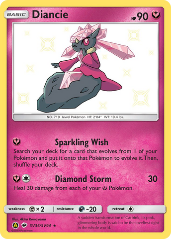 Diancie (SV36/SV94) [Sun & Moon: Hidden Fates - Shiny Vault] - Waypoint Games CA