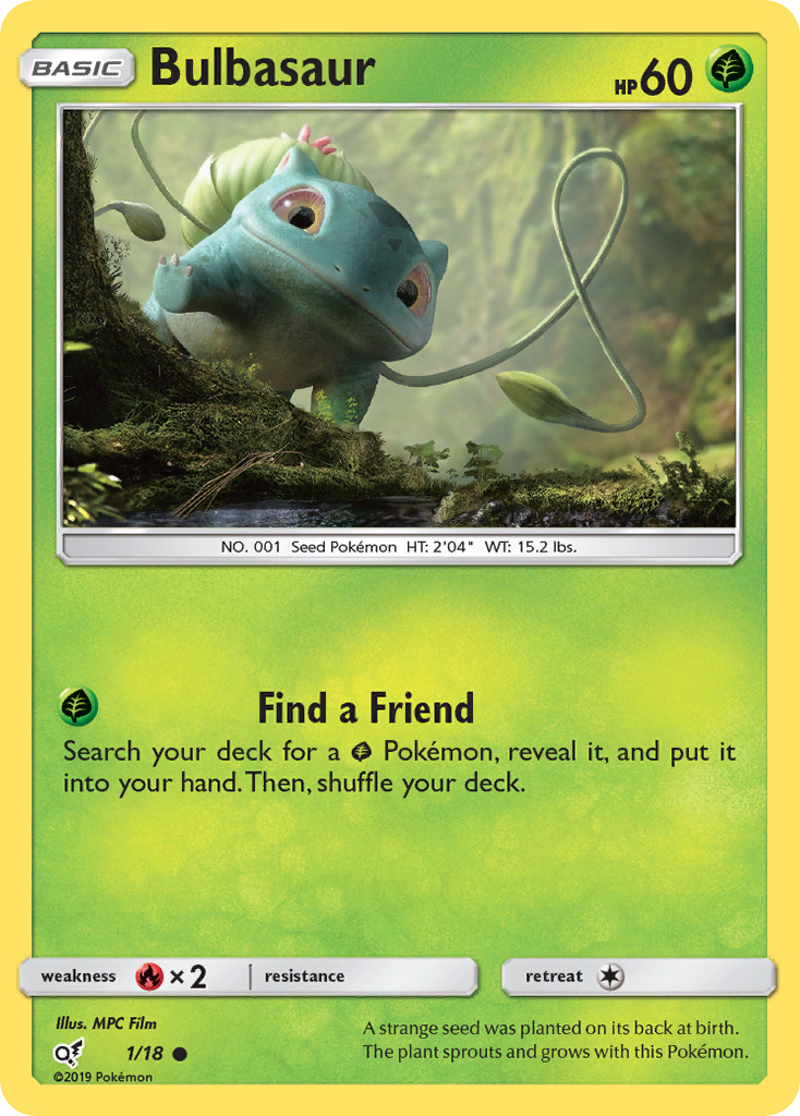 Bulbasaur (1/18) [Sun & Moon: Detective Pikachu] - Waypoint Games CA
