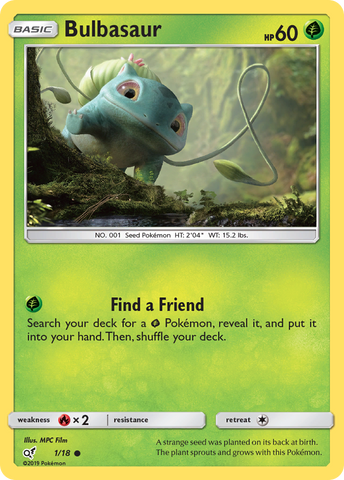 Bulbasaur (1/18) [Sun & Moon: Detective Pikachu] - Waypoint Games CA