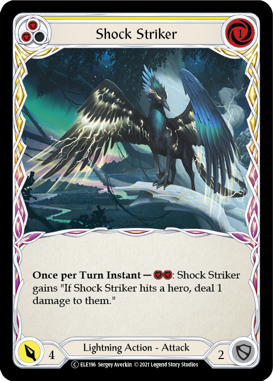 Shock Striker (Yellow) [U-ELE196] (Tales of Aria Unlimited)  Unlimited Normal - Waypoint Games CA