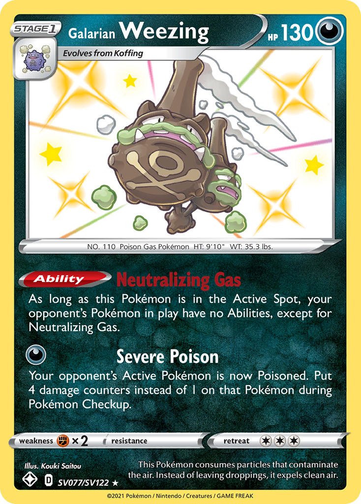 Galarian Weezing (SV077/SV122) [Sword & Shield: Shining Fates] - Waypoint Games CA