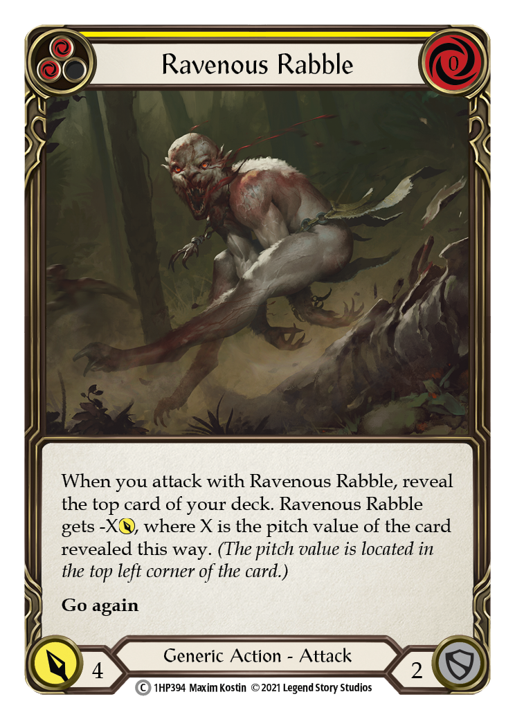 Ravenous Rabble (Yellow) [1HP394] (History Pack 1) - Waypoint Games CA