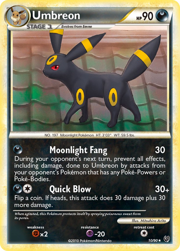 Umbreon (10/90) (Cracked Ice Holo) (Theme Deck Exclusive) [HeartGold & SoulSilver: Undaunted] - Waypoint Games CA
