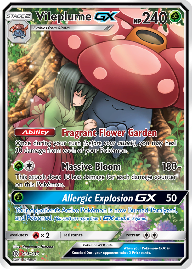 Vileplume GX (211/236) [Sun & Moon: Cosmic Eclipse] - Waypoint Games CA