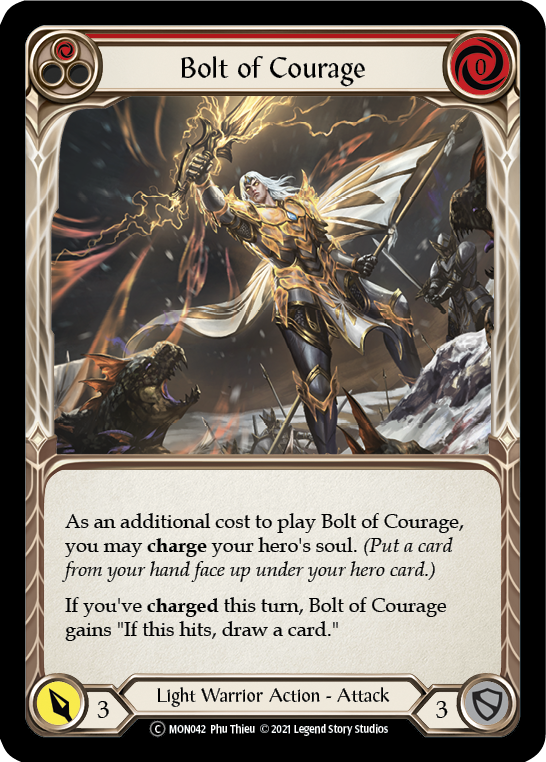 Bolt of Courage (Red) [U-MON042] (Monarch Unlimited)  Unlimited Normal - Waypoint Games CA