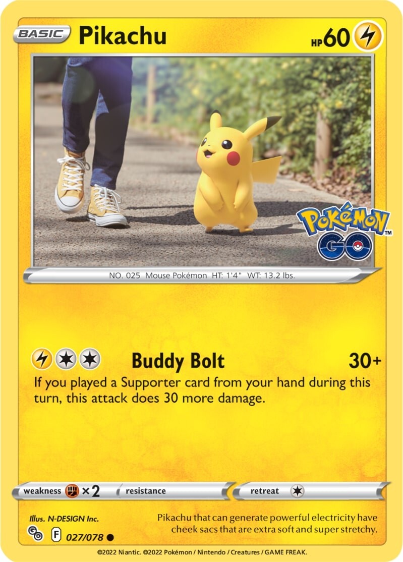 Pikachu (027/078) [Pokémon GO] - Waypoint Games CA