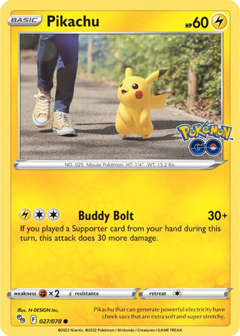 Pikachu (027/078) [Pokémon GO] - Waypoint Games CA